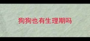 狗狗也有生理期吗