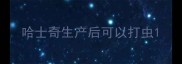 哈士奇生产后可以打虫