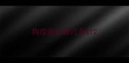 狗疫苗五联打几针