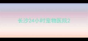 长沙24小时宠物医院