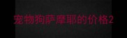 宠物狗萨摩耶的价格