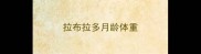 拉布拉多月龄体重