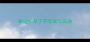 泰迪怀孕了不吃饭怎么办