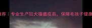 宠物疫苗厂家推荐专业生产狂犬猫瘟疫苗保障毛孩子健康必看指南