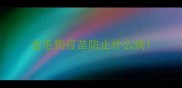 金毛狗疫苗防止什么病