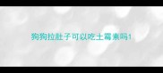 狗狗拉肚子可以吃土霉素吗