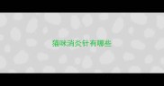 猫咪消炎针有哪些