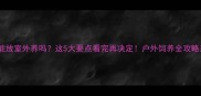 边牧能放室外养吗这5大要点看完再决定户外饲养全攻略来咯