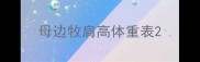 母边牧肩高体重表