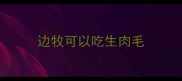 边牧可以吃生肉毛