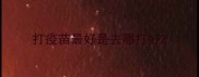 打疫苗最好是去哪打好