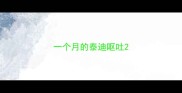 一个月的泰迪呕吐