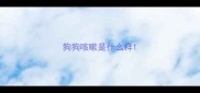 狗狗咳嗽是什么样