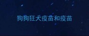 狗狗狂犬疫苗和疫苗