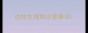 边牧生理期注意事项