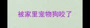被家里宠物狗咬了