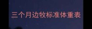 三个月边牧标准体重表