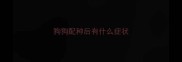 狗狗配种后有什么症状