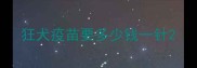 狂犬疫苗要多少钱一针
