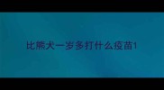 比熊犬一岁多打什么疫苗