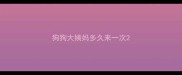 狗狗大姨妈多久来一次