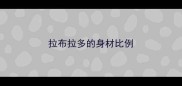 拉布拉多的身材比例