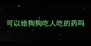 可以给狗狗吃人吃的药吗