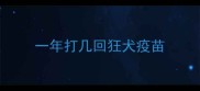 一年打几回狂犬疫苗
