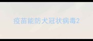 疫苗能防犬冠状病毒