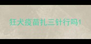 狂犬疫苗扎三针行吗