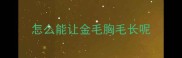 怎么能让金毛胸毛长呢