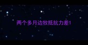 两个多月边牧抵抗力差