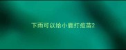 下雨可以给小鹿打疫苗