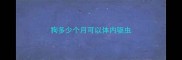 狗多少个月可以体内驱虫