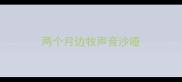 两个月边牧声音沙哑