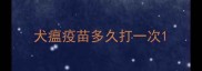 犬瘟疫苗多久打一次