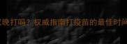 宠物疫苗可以晚打吗权威指南打疫苗的最佳时间与延迟风险