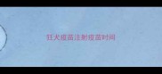 狂犬疫苗注射疫苗时间