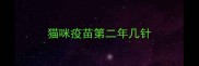 猫咪疫苗第二年几针