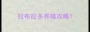 拉布拉多养殖攻略