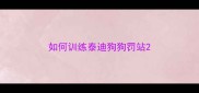 如何训练泰迪狗狗罚站