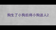 狗生了小狗后将小狗送人