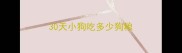 30天小狗吃多少狗粮
