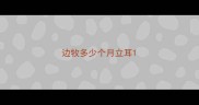 边牧多少个月立耳