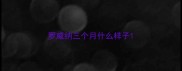 罗威纳三个月什么样子