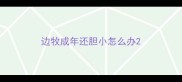 边牧成年还胆小怎么办