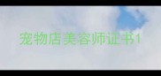宠物店美容师证书