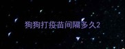 狗狗打疫苗间隔多久
