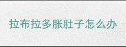 拉布拉多胀肚子怎么办