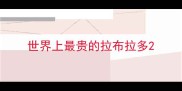 世界上最贵的拉布拉多